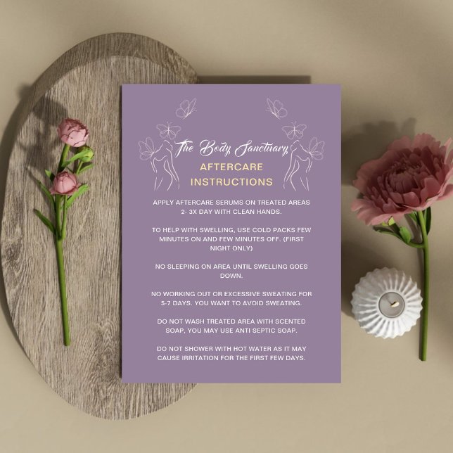 Carte De Visite Instructions de suivi Logo femmes Corps pourpre (Créateur téléchargé)
