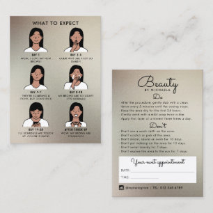 Carte De Visite Instructions de suivi pour les cils/sourcils & Ren