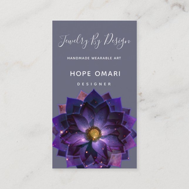 Carte De Visite Instructions d'entretien du mandala de la fleur de (Dos)