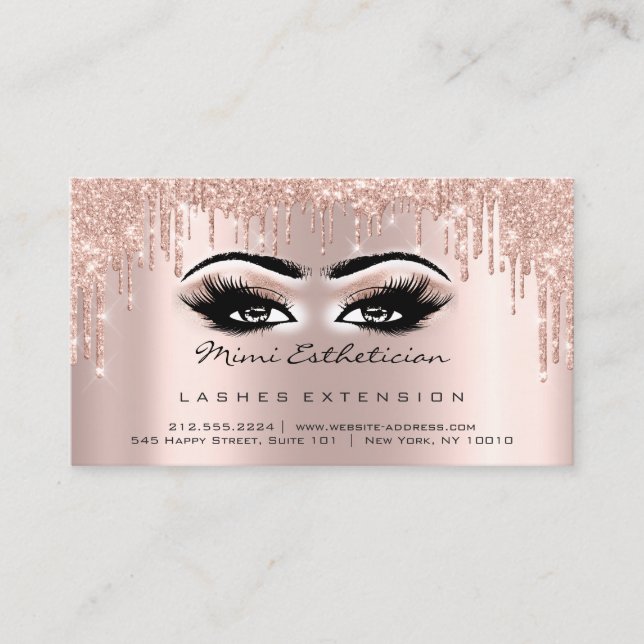 Carte De Visite Instructions d'entretien Lash Rose Gold Drivers Gl (Devant)