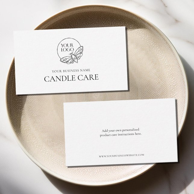 Carte De Visite Instructions minimes de soins de produits modernes (Créateur téléchargé)