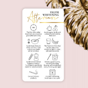 Carte De Visite Instructions pour blanchir les dents White & Gold