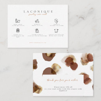 Carte De Visite  Instructions pour la bijouterie | Leopard