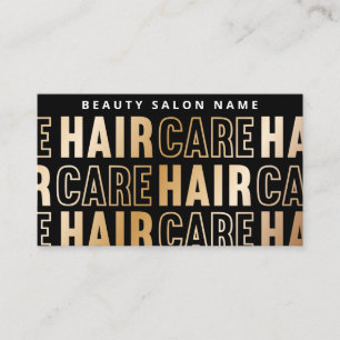 Carte De Visite Instructions pour les cheveux Motifs de luxe