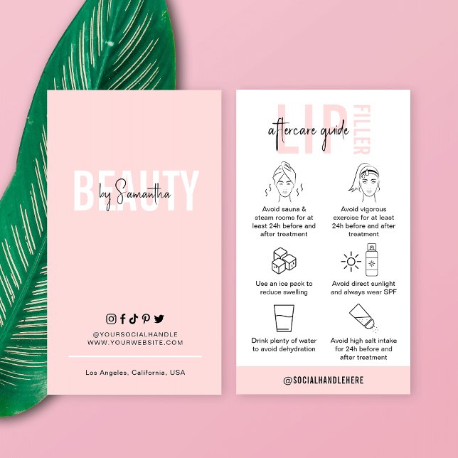 Carte De Visite Instructions pour les soins postérieurs à la rempl (Créateur téléchargé)