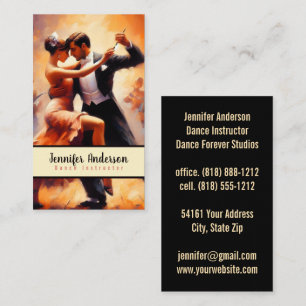 Carte De Visite Instructrice de danse Danse en couple