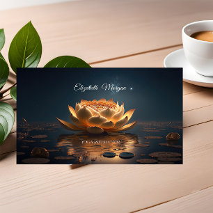 Carte De Visite Instructrice de yoga élégante et stylée Lotus