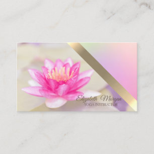 Carte De Visite Instructrice de yoga élégante et tendance fleur de