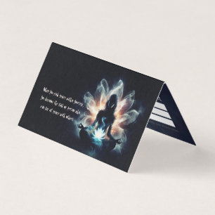 Carte De Visite Instructrice de yoga en position de méditation ent