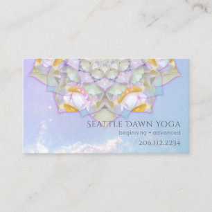 Carte De Visite Instructrice de yoga moderne du mandala du lotus b