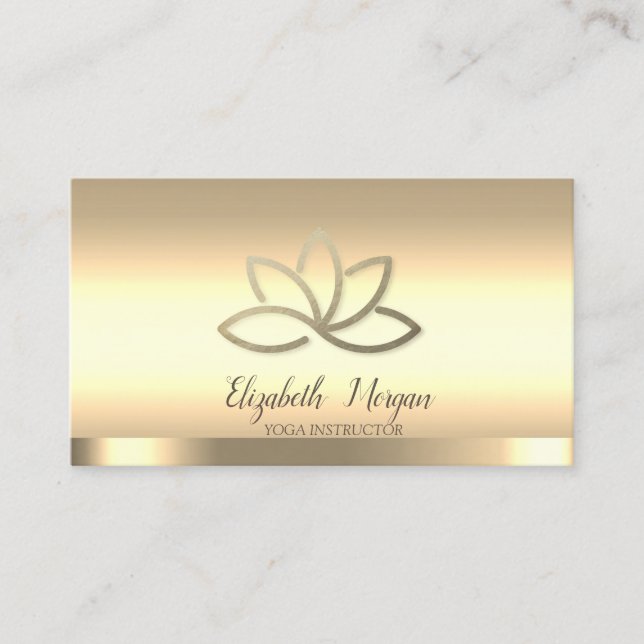 Carte De Visite Instructrice de yoga professionnelle de la Fleur d (Devant)
