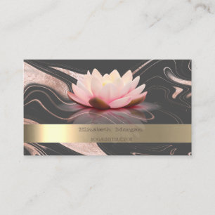 Carte De Visite Instructrice professionnelle de yoga Lotus Gold St