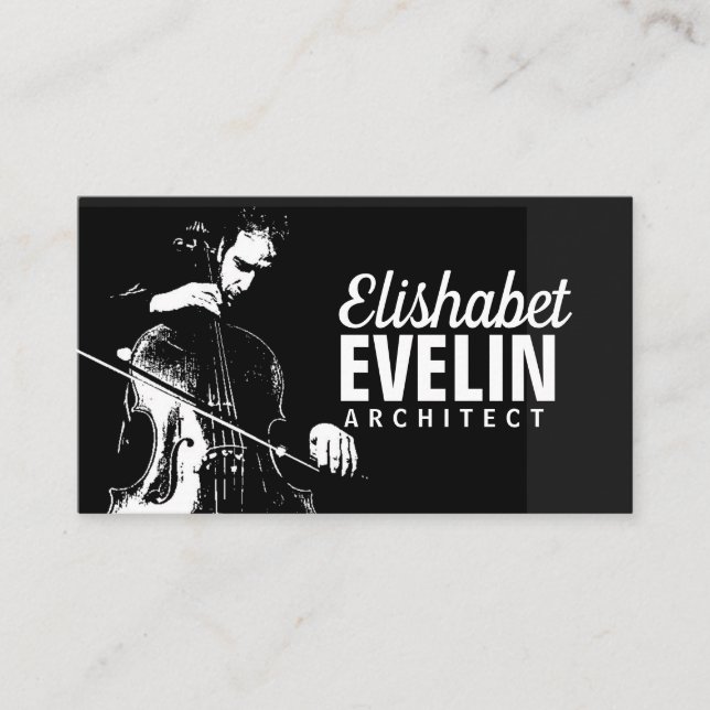 Carte De Visite instrument à cordes de violoncelle 63irh (Devant)