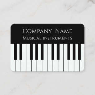 Carte De Visite Instruments de musique couleur noire