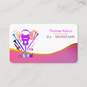Carte De Visite Instruments de musique pour DJ Organisateur d'évén