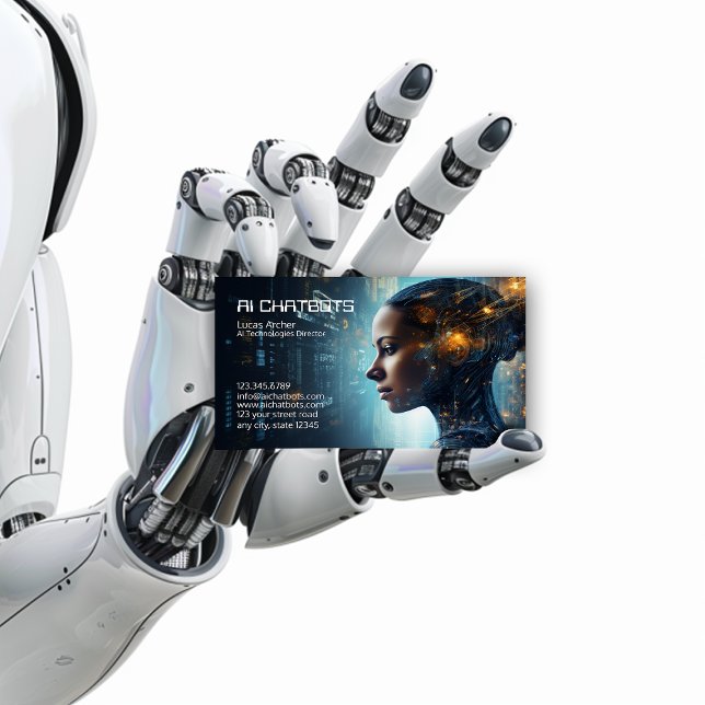 Carte De Visite Intelligence Artificielle Chatbot Company (Créateur téléchargé)