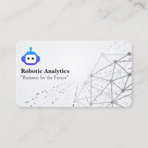 Carte De Visite Intelligence artificielle robotique   Fond de rése