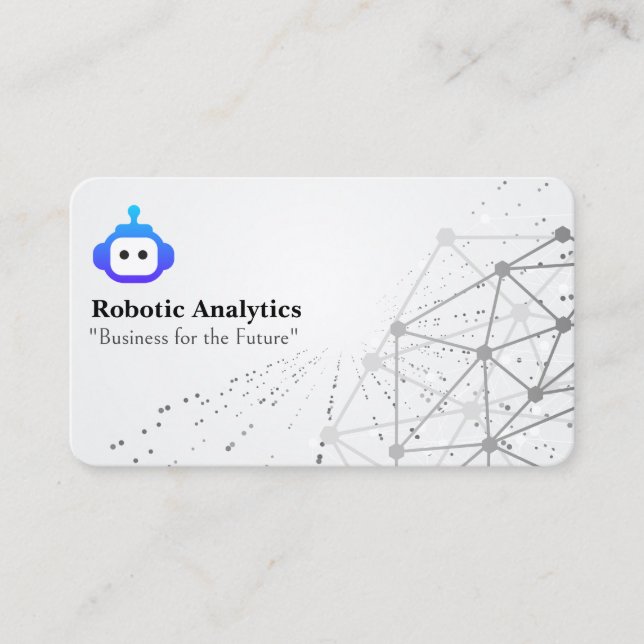 Carte De Visite Intelligence artificielle robotique | Fond de rése (Devant)