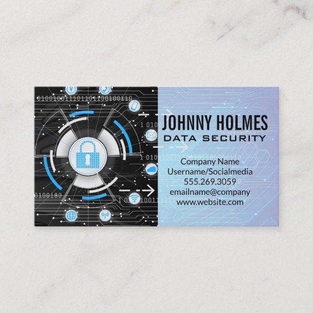 Carte De Visite Intelligence artificielle | Technologie cybernétiq (Devant)