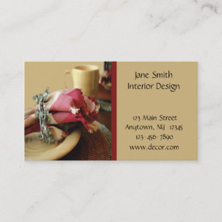 Carte de visite intérieur à la maison