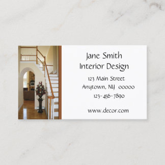 Carte de visite intérieur à la maison