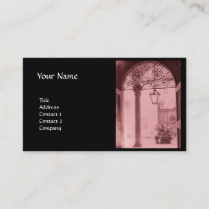 Carte De Visite INTÉRIEUR ARCHITECTURAL AVEC PORTE EN FER Rose