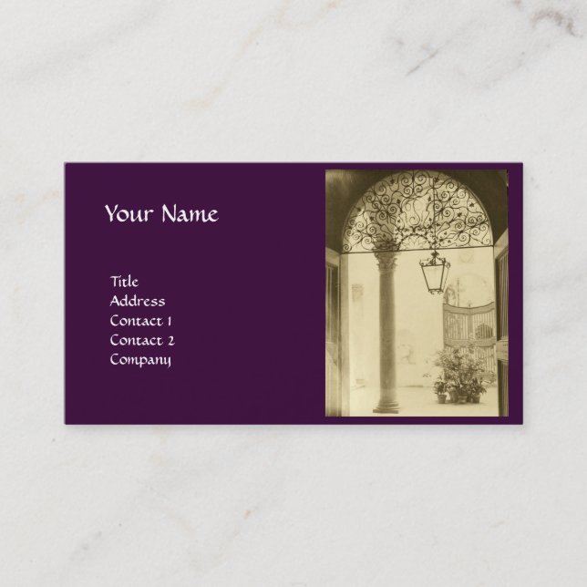 Carte De Visite INTÉRIEUR ARCHITECTURAL violet (Devant)