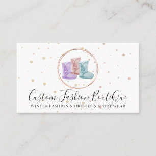 Carte De Visite Intérieur de boutique de mode chaussures d'intérie