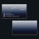 Carte De Visite Interprète professionnel Marine bleu<br><div class="desc">Carte de visite de l'interprète bleu de minuit.</div>