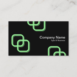 Carte De Visite Interverrouillage des Carrés 3d - Vert menthe sur