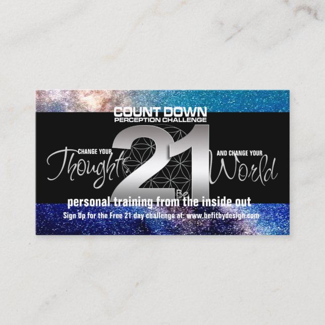 Carte De Visite Intuition - défi de perspective de 21 jours (Devant)