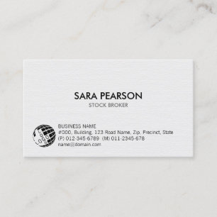 Carte De Visite Investissement boursier simple