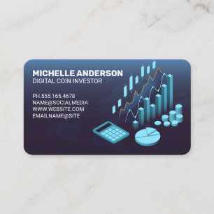 Carte De Visite Investisseur Finance Technologie d'IA