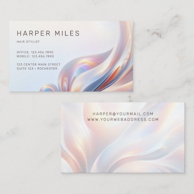 Carte De Visite iridecent  (Devant / Derrière)