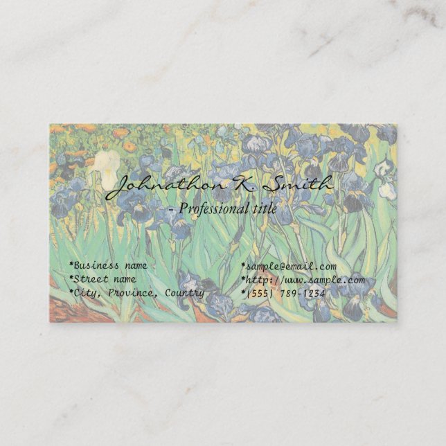 Carte De Visite Iris de Van Gogh (Devant)