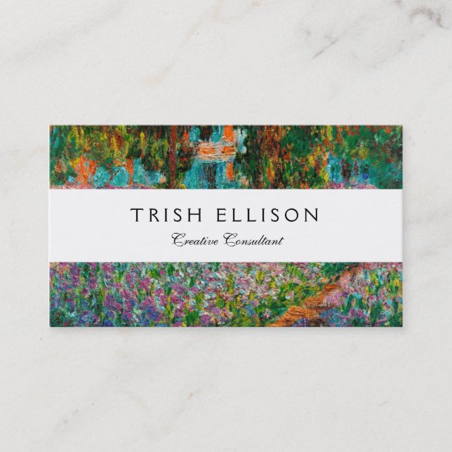 Carte De Visite Iris Jardin Monet Giverny fleurs (Devant)