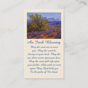 Carte De Visite Irish Blessing Celebration of Life Memorial Card