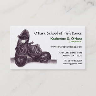 Carte de visite irlandais de danse