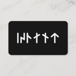 Carte De Visite Islande ᛁᛋᛚᛅᚾᛏ ~ Runes Futhark jeune