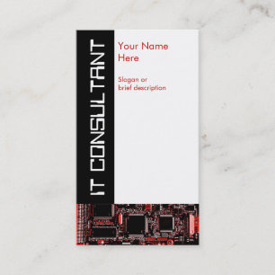 Carte de visite "IT Consultant" de Circuit Red 2