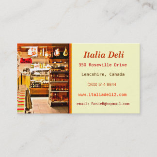 Carte de visite italien audacieux d'épicerie