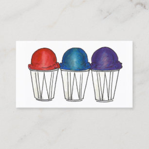 Carte De Visite Italien Ice Sno Cone Shaved Ice Food Snocone Beach