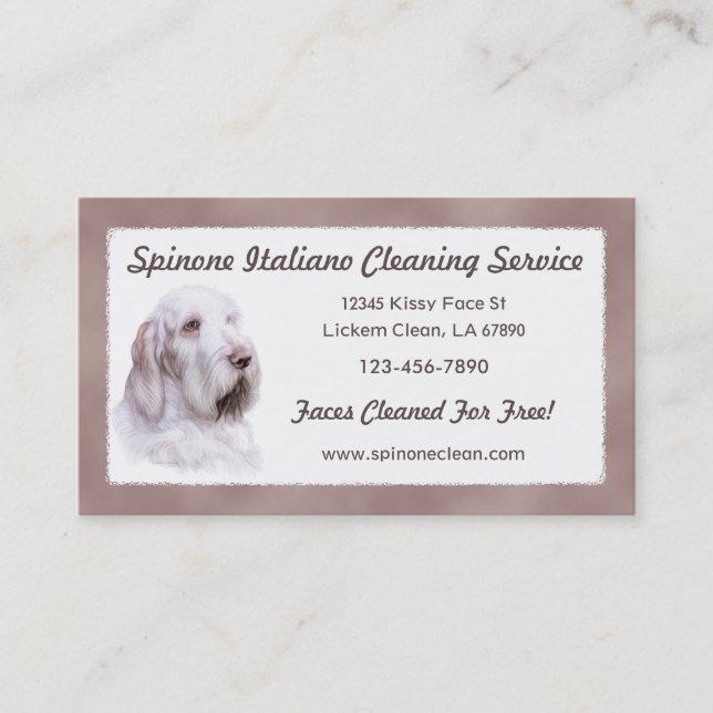 Carte De Visite Italien Spinone Italiano (Devant)