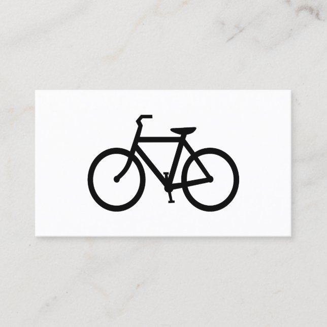 Carte De Visite Itinéraire vélo noir (Devant)