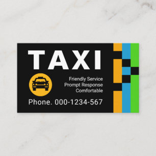 Carte De Visite Itinéraires de transport énergiques Taxi Drive