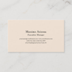 Carte De Visite Ivoire Couleur Uni Professionnel Moderne Minimalis