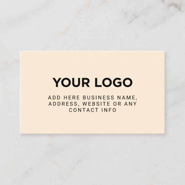 Carte De Visite Ivory | Logo de société simple (Devant)