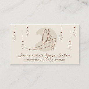 Carte De Visite Ivory Secret Geometry Yoga Pilates Fitness Gym