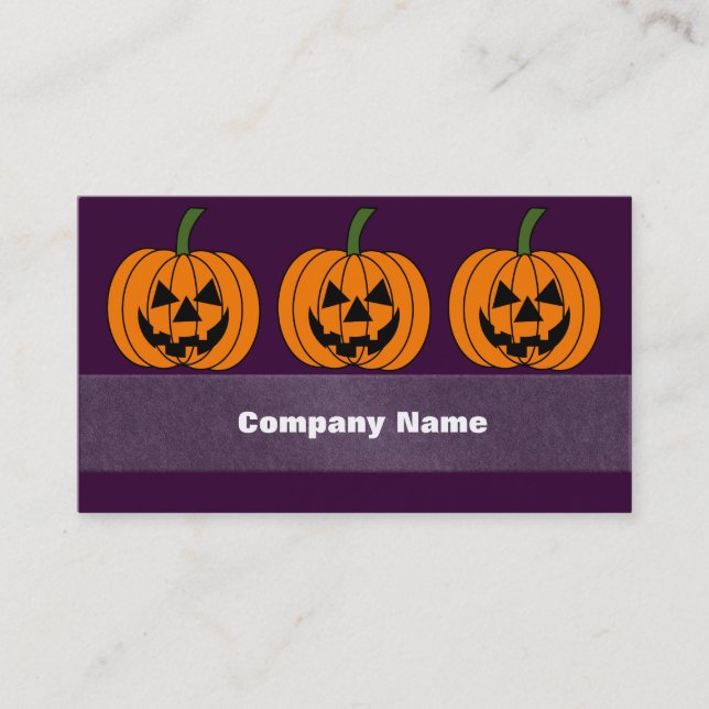 Carte De Visite Jack O'Lantern (Devant)