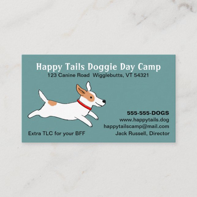 Carte De Visite Jack Russell Terrier - Caricature pour chien migno (Devant)